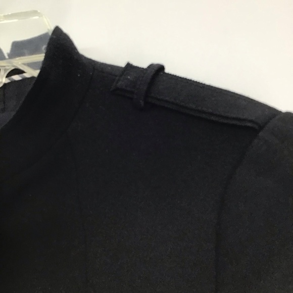 Banana Republic Wool Stand Collar Military Style Jacket Career Black Size S - Picture 5 of 10